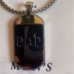 MENS DAD DOG TAG NECKLACE