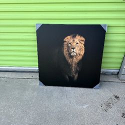 Large Lion Canvas Picture Frame 