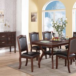 Brown Dining Table Set 