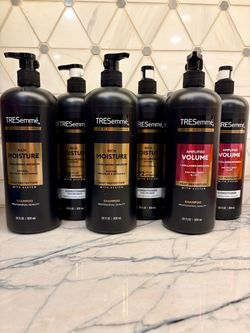 TRESemmé Rich Moisture shampoo and conditioner or TRESemme Amplified Volume shampoo and conditioner