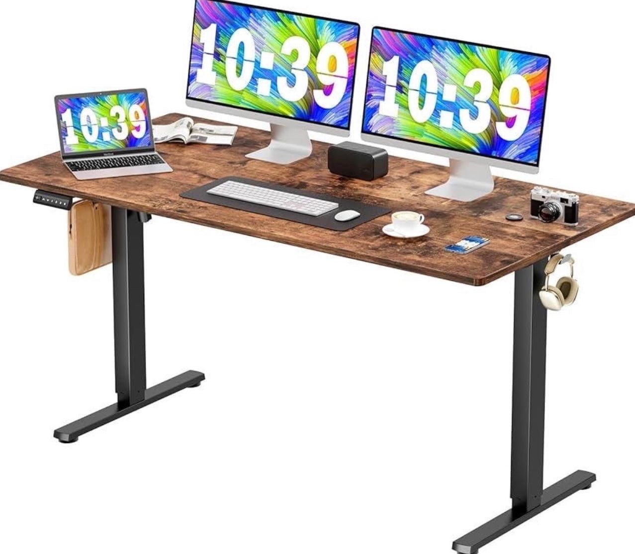 40 x 24inches Electric Standing Desk with Splice Board, Ergonomic Height Adjustabley.
