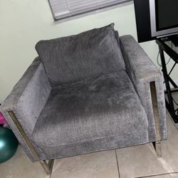 Set Of Two Grey Couches