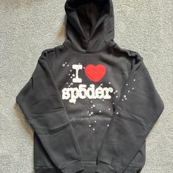 I Heart Sp5der Hoodie Black