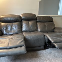 Power Reclining Sofa With Power Headrests
