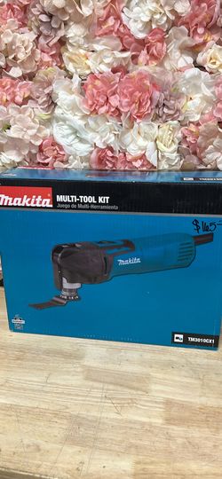 Makita 3 Amp Corded Variable Speed Oscillating Multi-Tool Kit With Blade, Sanding Pad, Sandpaper, Adapter, Hard Case