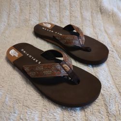 The North Face Flip Flops Mens 10 - 10.5 Brown 