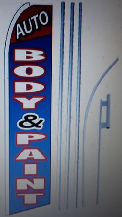 16 ft AdFlag Auto Body & Paint