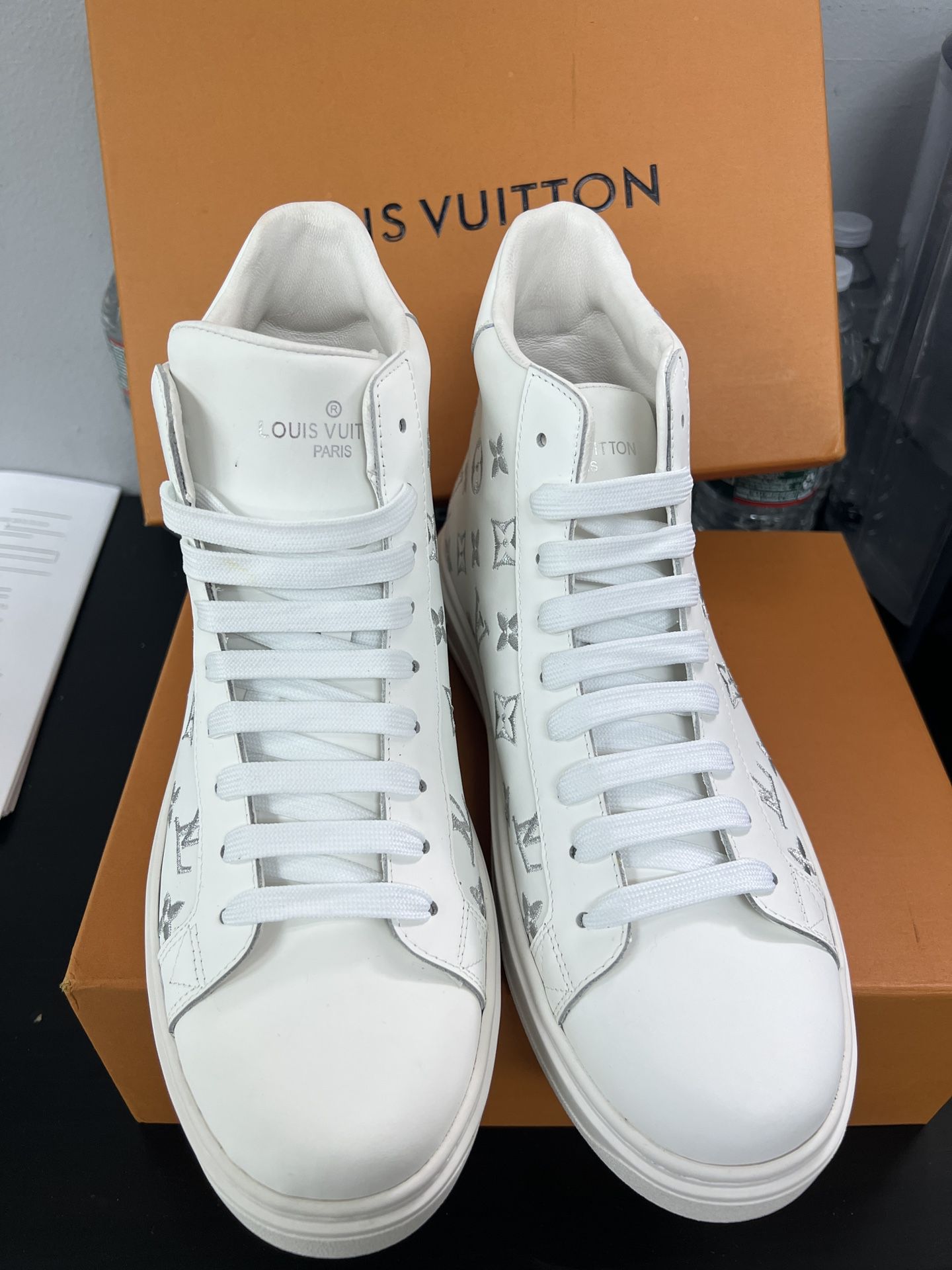 Brand New Louis Vuitton Men Shoes In White Grade A Copy for Sale in  Clifton, NJ - OfferUp