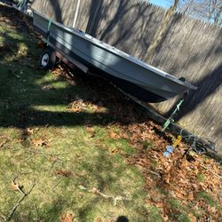 12’ Fiberglass Boat And Trailer