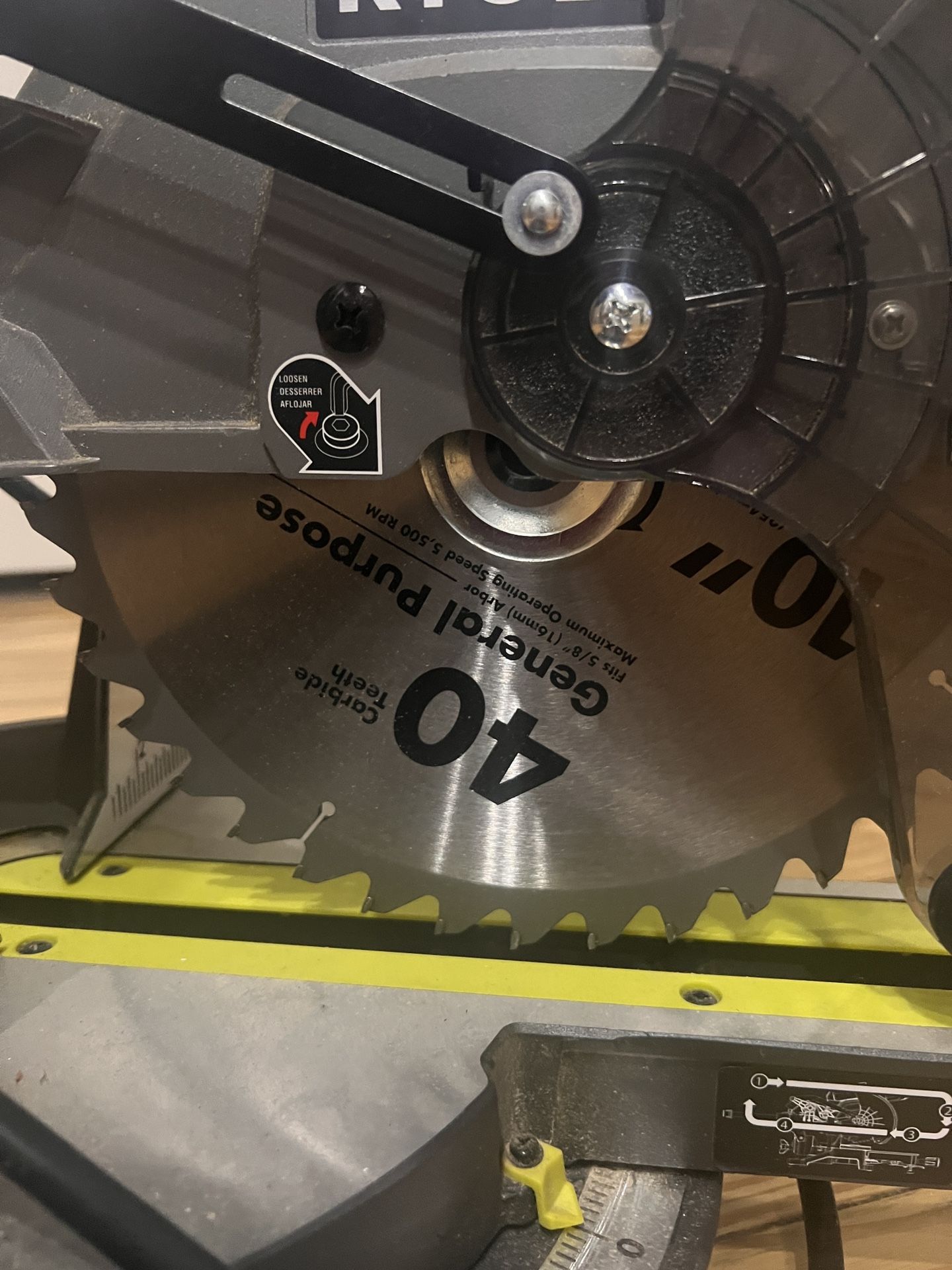 Miter Saw with LED Cutline Indicator
