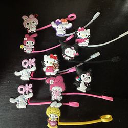 Hello Kitty Straw Toppers 