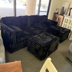 Sectional With Ottoman 