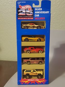 Hot Wheels 25th Anniversary Chevy 5 Pack / Chrome Camaro