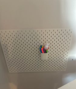 IKEA SKÅDIS White Pegboard with 3 Containers