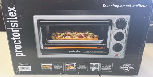 Proctor Silex 4-Slice Modern Countertop Toaster Oven with Bake Pan,Black 31122PS