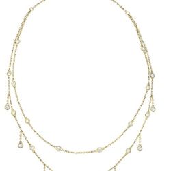 Jennifer Miller DOUBLE LAYER BEZEL NECKLACEo