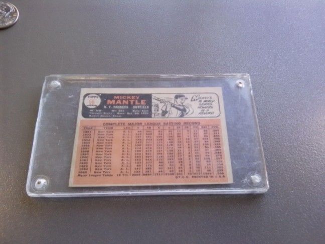 Mickey Mantle Rookie Card 1966 Tops 50