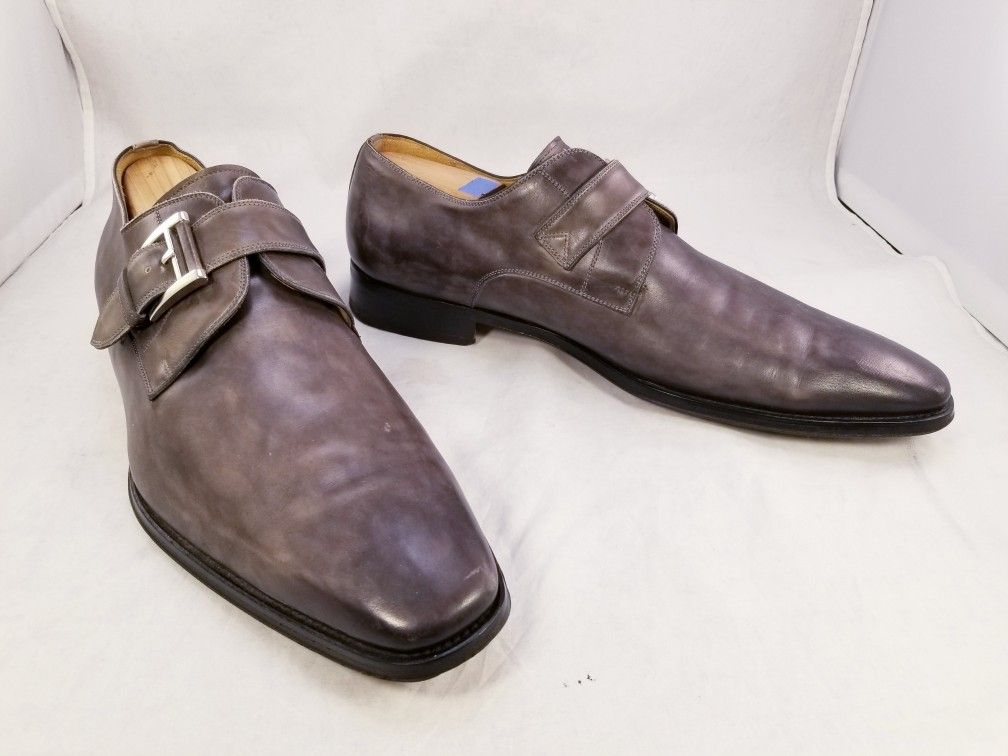DESIGNER MAGNANNI MEN SHOES LOAFERS MONK STRAP BROWN LEATHER SIZE 12 M EUC Magnanni | Shoes | Designer Magnanni Men Shoes Loafers Monk  main image 3