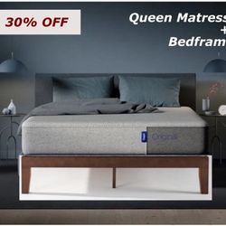 Casper Original Queen Mattress and Solid Wood Bed Frame