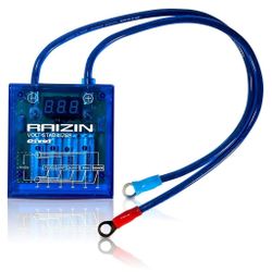 Brand New RAIZIN Blue Fuel Saver JDM Universal Voltage Stabilizer Connects to Battery