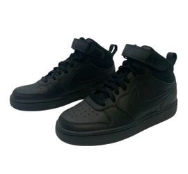 Nike Court Borough Mid 2 Big Kids Black Shoes US 4.5- Free Pickup 