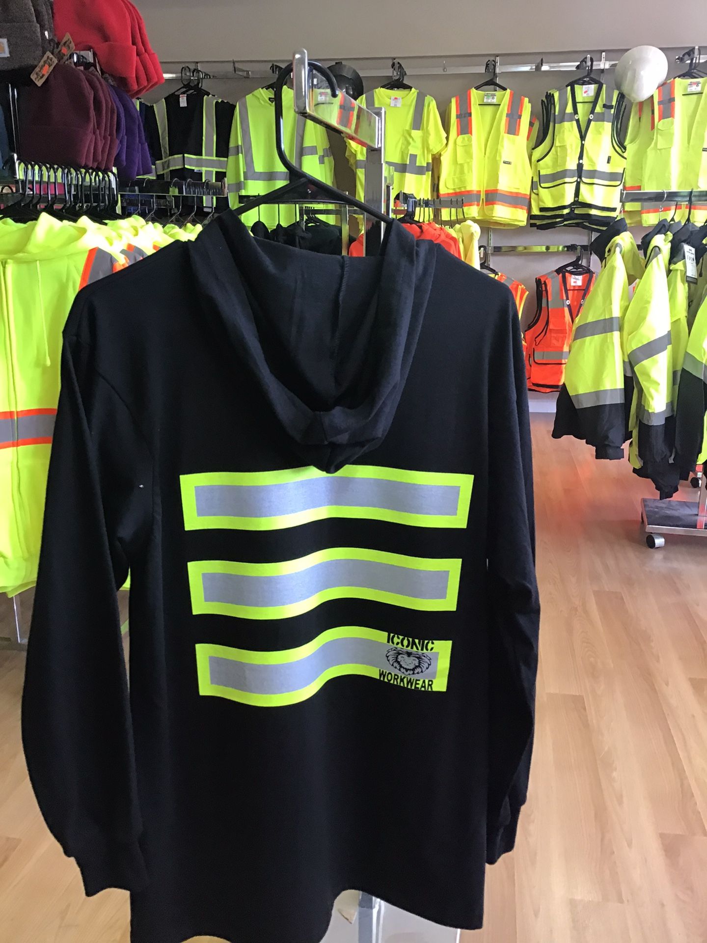 High Visibility Hooded Long Sleeve