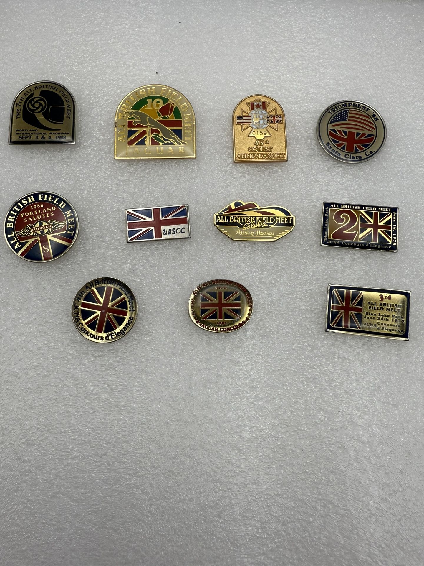All British Field Meet Lot Of 11 Pins