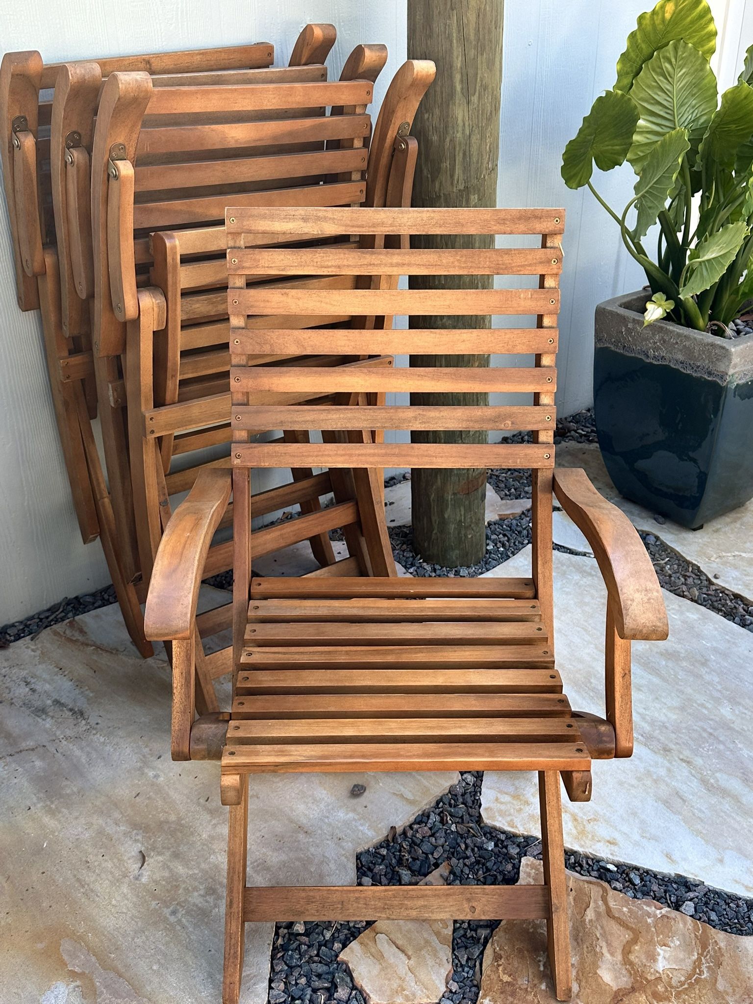 Set Of 4 Folding Patio Chairs