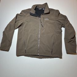 Eddie Bauer Men's Softshell Jacket Brown Size XL Full Zip