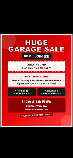 HUGE GARAGE SALE