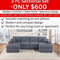 3 Pc Sectional Set