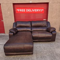 Leather Recliner Couch