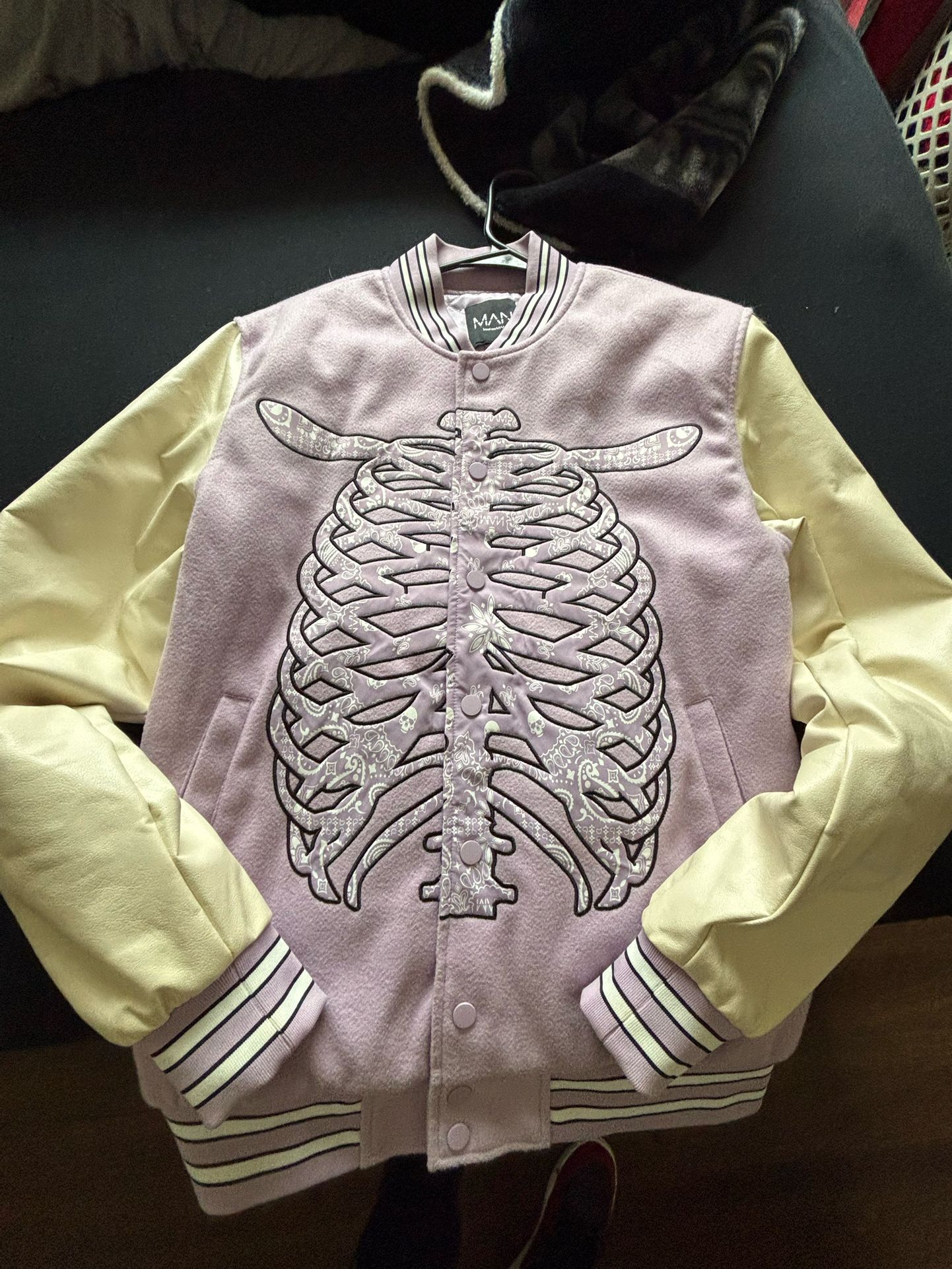 Men’s Button Up Skeleton Jacket Size (small)