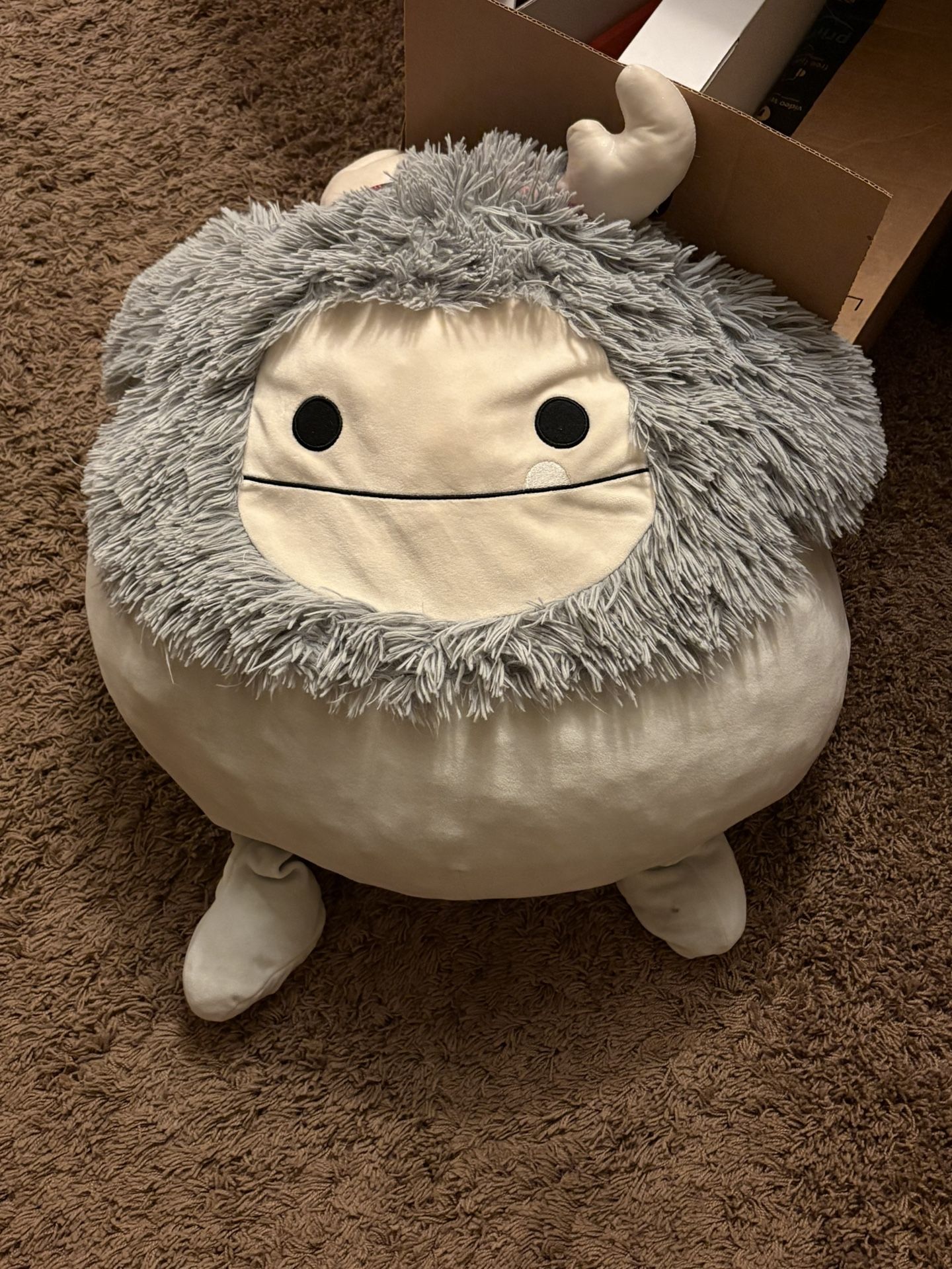 Squishmallow Benny the Bigfoot Plush – Gray Variant (Great Condition!)
