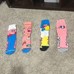 4 Pack Kirby Socks