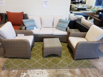 New 5pc outdoor patio furniture set sunbrella fabric tax included