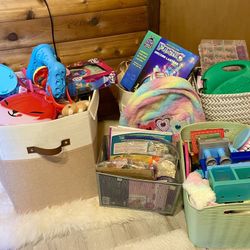 Large Lot Of Kids Toys, Arts, Crafts, Backpack, Etc / All For $40 