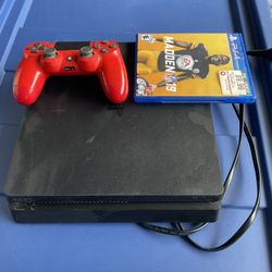 PS4 With Wireless Controller And A Game 