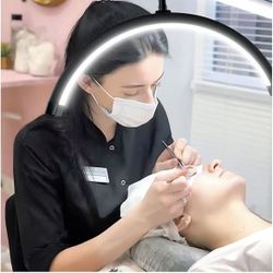 Stylish and Modern LED Lash Light for Eyelash Extensions Stand Eyelash Light Esthetician Light Dimmable Beauty Floor Lamp for Lash Extensions Skincare