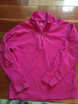 Marmot hot pink sweater w/ half zipper for girls.