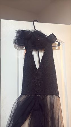 Black and blush gown