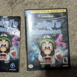 Nintendo Gamecube Luigis Mansion case and manual only 