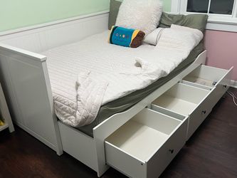 IKEA HEMNES white bed frame