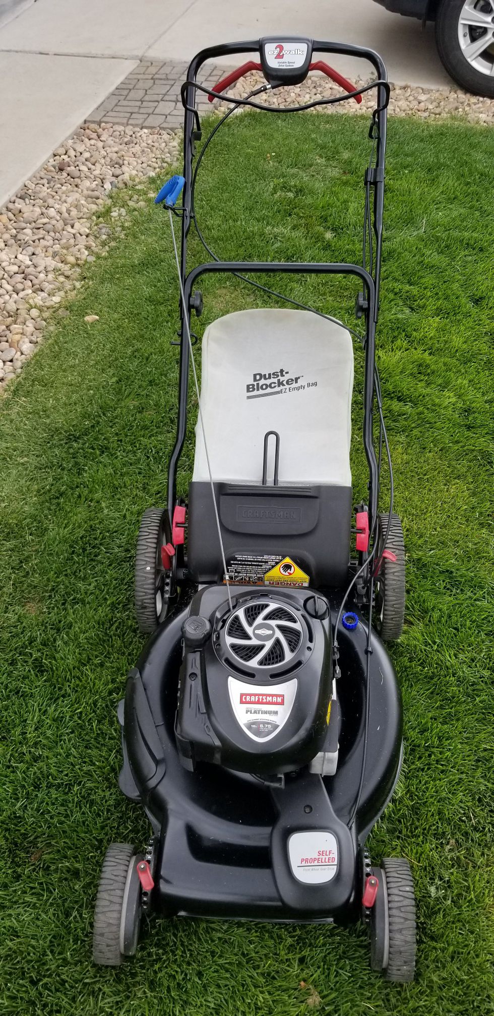 Craftsman 6.75HP self propelled lawnmower excellent condition