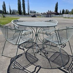 Vintage Seafoam Green Outdoor Patio Set