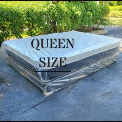 NEW QUEEN-SIZE PILLOW TOP MATTRESS & BOX SPRING ‐ 2PC