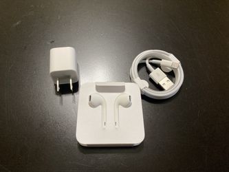 Cargador y audífonos apple