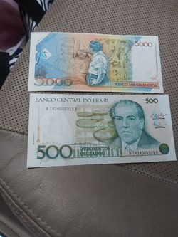 500 and 5000 novos pesos brazil