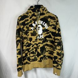 BAPE A Bathing Ape 1st Gen Camo Hoodie Mens XL Green Japan