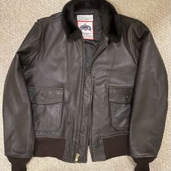 Navy G-1 Genuine Leather Flight Jacket 48R